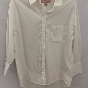 Philosophy  women’s classic white Button down shirt